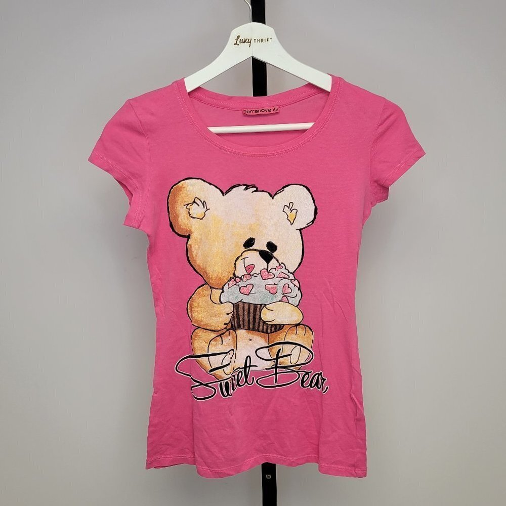 Y2K Cupcake Bear Short Sleeve Tee